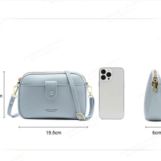 新款質感馬卡龍色系PU斜挎包 韓系時尚女包斜背包 簡約百搭拉鍊包包 前有口袋 內有收納內袋 隨身包 肩帶可調整長短-細節圖5