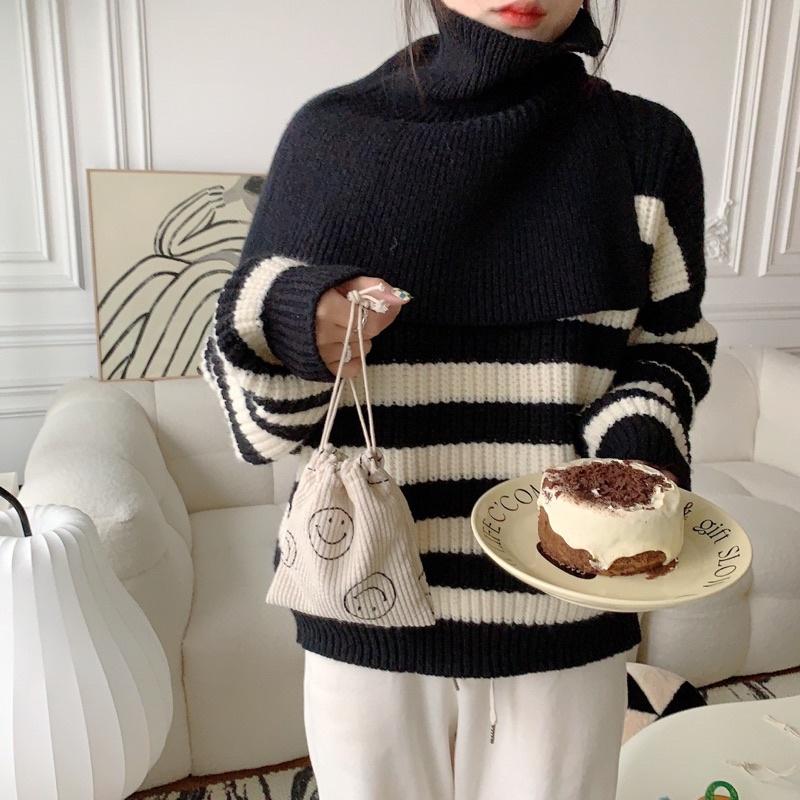 波點笑臉款燈芯絨抽繩束口袋 可愛手拎包 小布包 衛生棉包 3C包 日系 包內整理袋 禮品袋 雜物收納分類 加厚 顏色好看-細節圖6