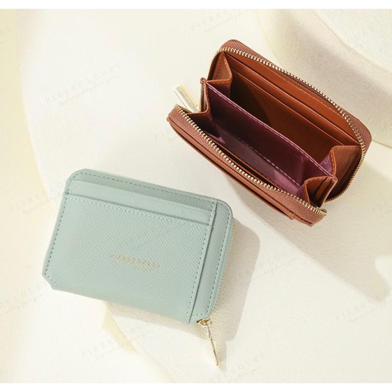 馬卡龍色多卡位零錢包 拉鍊滑順 簡約大容量時尚女士 零錢包卡片包-細節圖2
