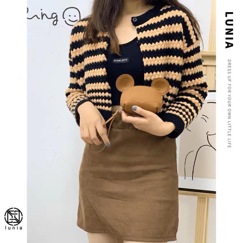 韓版質感PU零錢包 可愛米老鼠耳朵造型 卡通小錢包 鑰匙包 收納小包 附提袋 精緻做工 方便攜帶 大開口 內有隔層 百搭-細節圖7