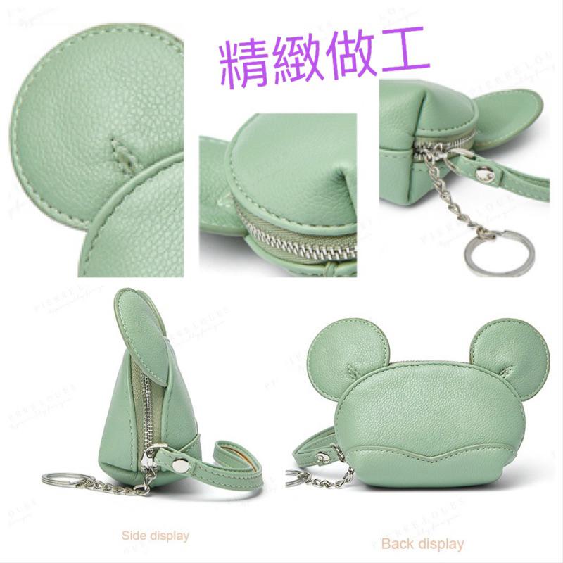 韓版質感PU零錢包 可愛米老鼠耳朵造型 卡通小錢包 鑰匙包 收納小包 附提袋 精緻做工 方便攜帶 大開口 內有隔層 百搭-細節圖9