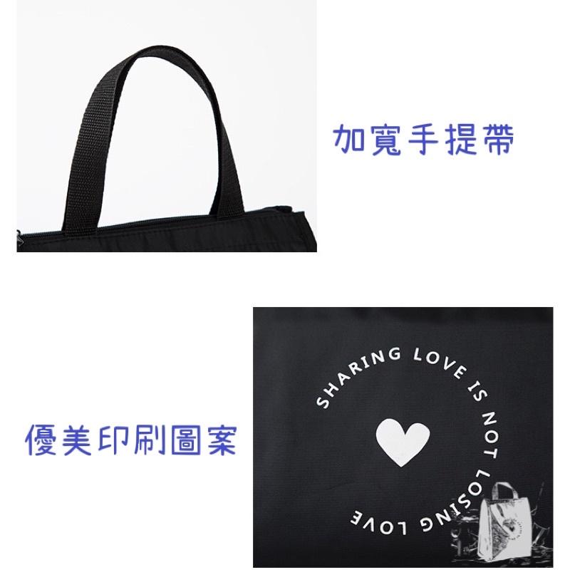 簡約加厚手提便當包 拉鍊封口 內裡分隔設計 午餐包 保冷保溫 大容量防水加厚手提餐盒野餐包 保冰飯盒袋 網眼 內有隔層-細節圖5