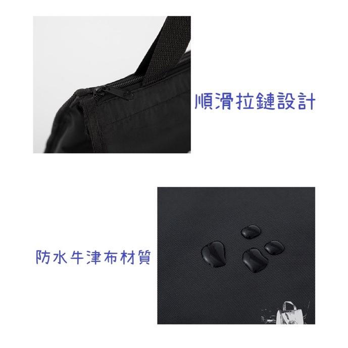 簡約加厚手提便當包 拉鍊封口 內裡分隔設計 午餐包 保冷保溫 大容量防水加厚手提餐盒野餐包 保冰飯盒袋 網眼 內有隔層-細節圖6