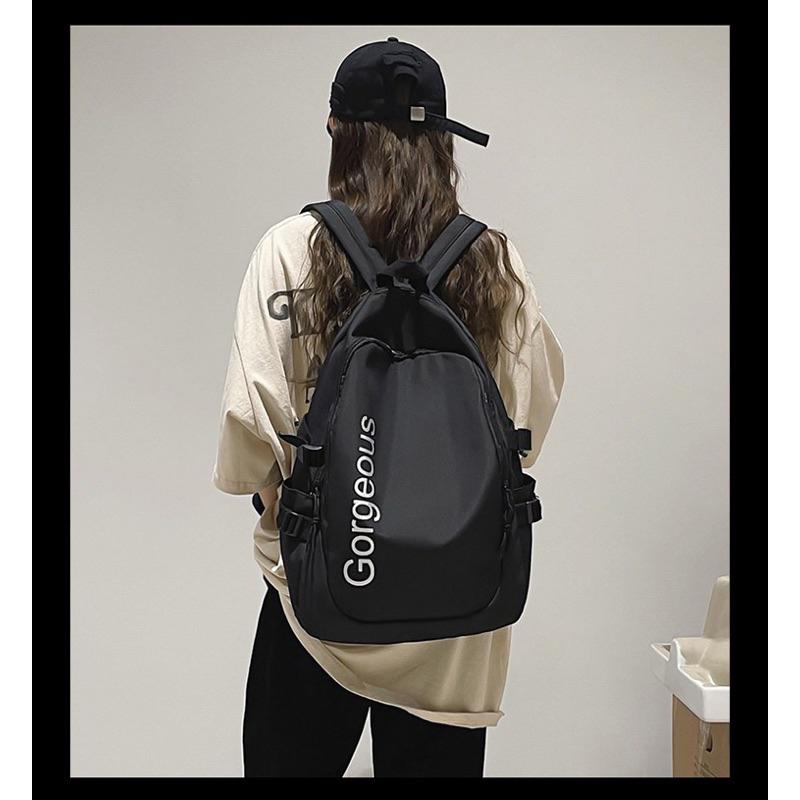 潮流時尚多功能雙肩包 後背包🎒 新款 單肩背包 大容量 國中 高中學生書包 尼龍材質-細節圖4