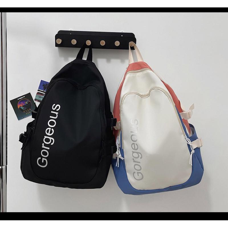 潮流時尚多功能雙肩包 後背包🎒 新款 單肩背包 大容量 國中 高中學生書包 尼龍材質-細節圖7