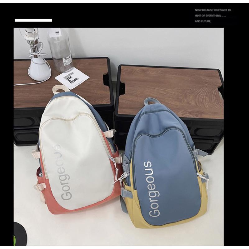 潮流時尚多功能雙肩包 後背包🎒 新款 單肩背包 大容量 國中 高中學生書包 尼龍材質-細節圖8