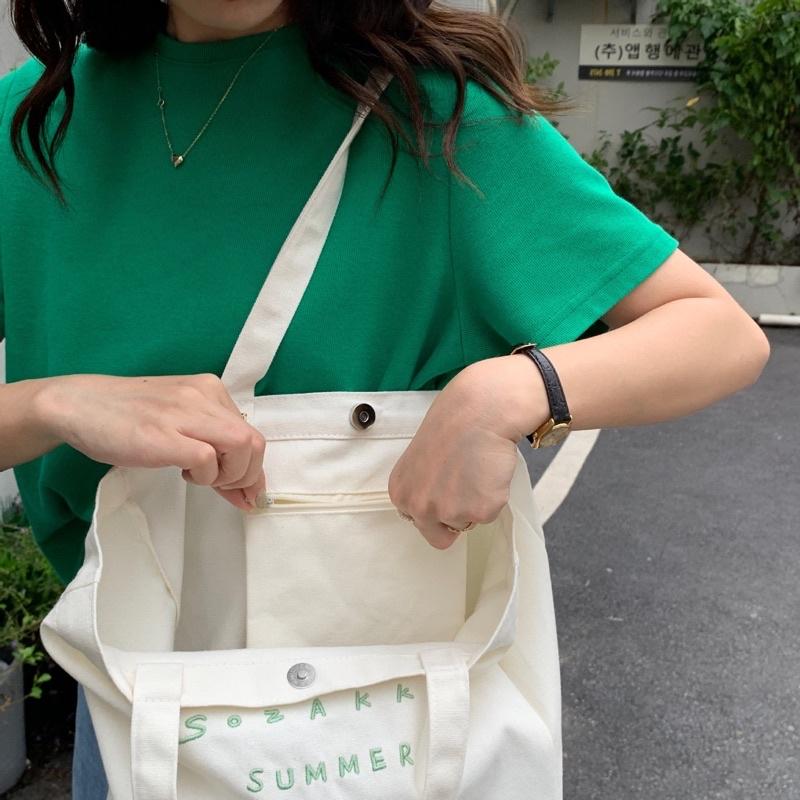 簡約時尚小清新刺繡花朵帆布包 學生上課托特包 側邊加寬 加厚帆布 手提布袋 上班 肩背包 時尚 特別款 可放放A4-細節圖9