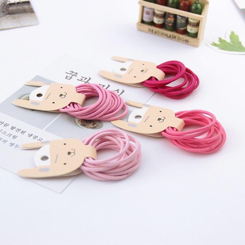 台灣出貨 10條裝高彈力兒童髮圈 多色可選 馬卡龍色 繽紛色彩 不傷髮 小圈 軟細髮適用 寶寶綁頭髮 無接縫更好看-細節圖2