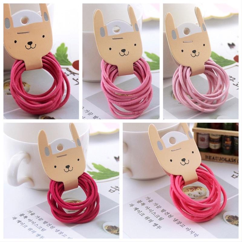 台灣出貨 10條裝高彈力兒童髮圈 多色可選 馬卡龍色 繽紛色彩 不傷髮 小圈 軟細髮適用 寶寶綁頭髮 無接縫更好看-細節圖4