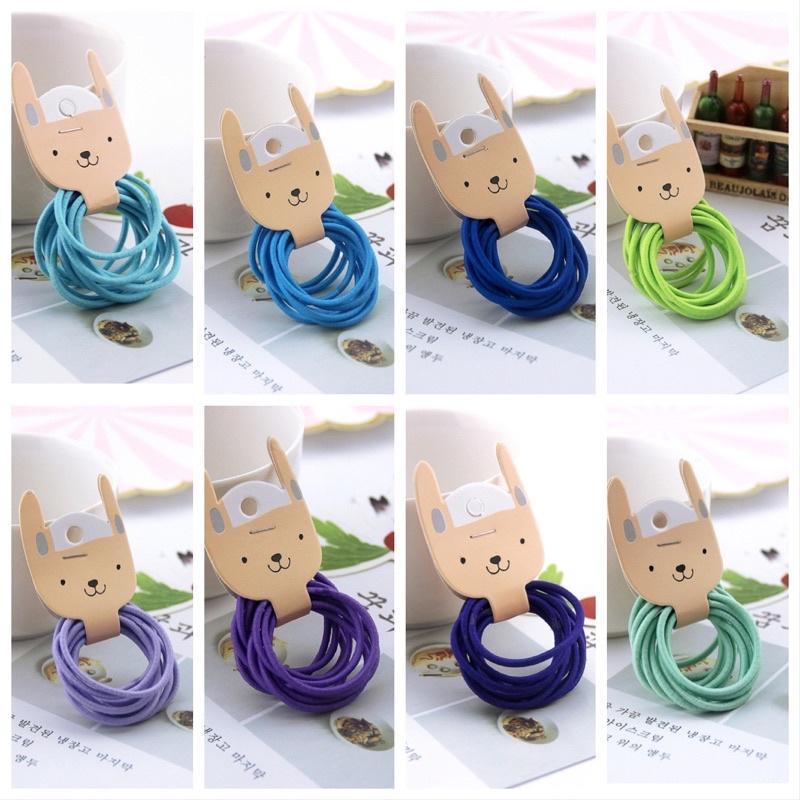 台灣出貨 10條裝高彈力兒童髮圈 多色可選 馬卡龍色 繽紛色彩 不傷髮 小圈 軟細髮適用 寶寶綁頭髮 無接縫更好看-細節圖6