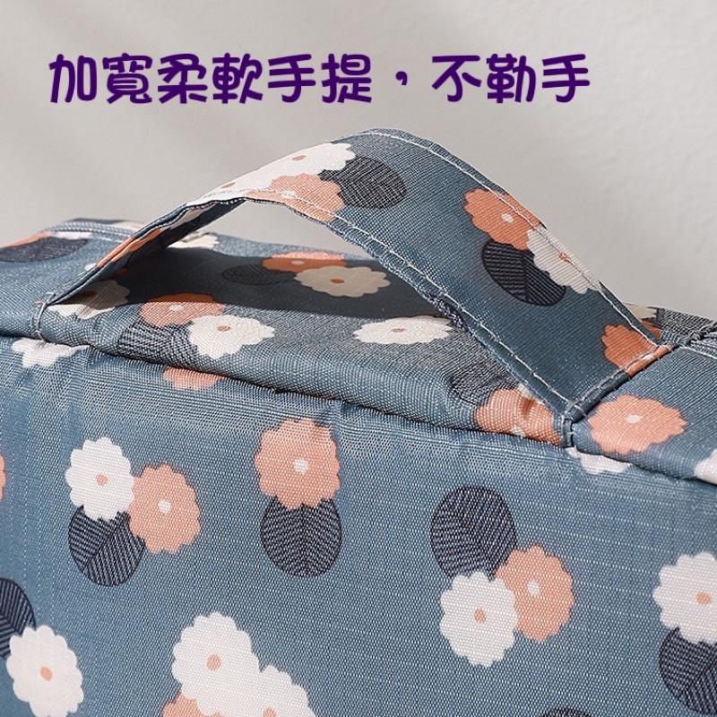 新款繽紛印花防水收納包 旅行大容量 韓版 多格層好分類 立體 便攜可手提洗漱化妝包 旅行旅遊輕便防撥水 超輕量-細節圖4