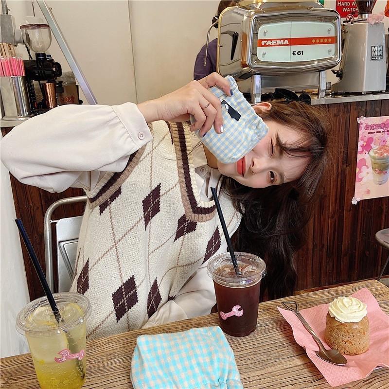 新款彈片格紋口金包小清新口紅包零錢耳機棉布收納袋化妝包 簡單封口易開合 經典 馬卡龍色 暖暖春天氣息 雙層棉布 保護收納-細節圖2