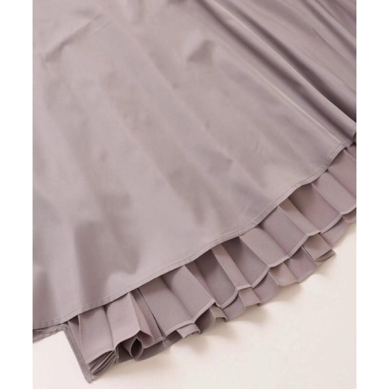春夏雪紡面料優雅大氣百褶裙半裙 藍紫色 有內裡 不透光 上班族百搭款-細節圖7