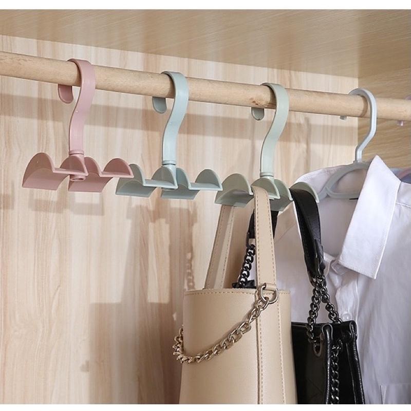 可旋轉360度衣櫃包包收納架家用免釘鈎 創意領帶掛鈎 塑料掛衣鈎 包包收納架 免釘掛架 拿取方便-細節圖2