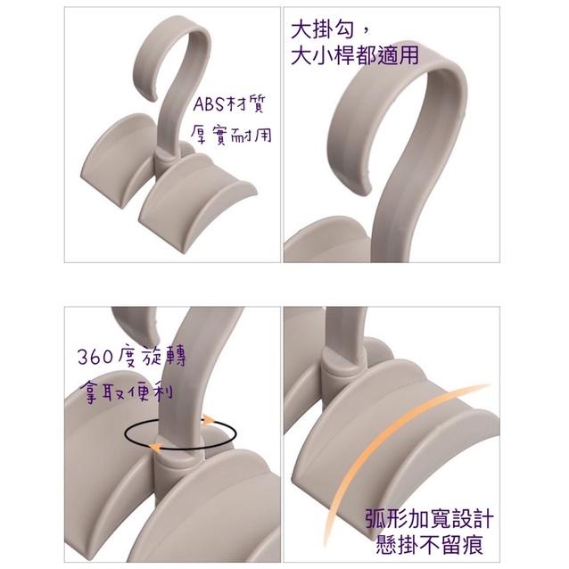 可旋轉360度衣櫃包包收納架家用免釘鈎 創意領帶掛鈎 塑料掛衣鈎 包包收納架 免釘掛架 拿取方便-細節圖7