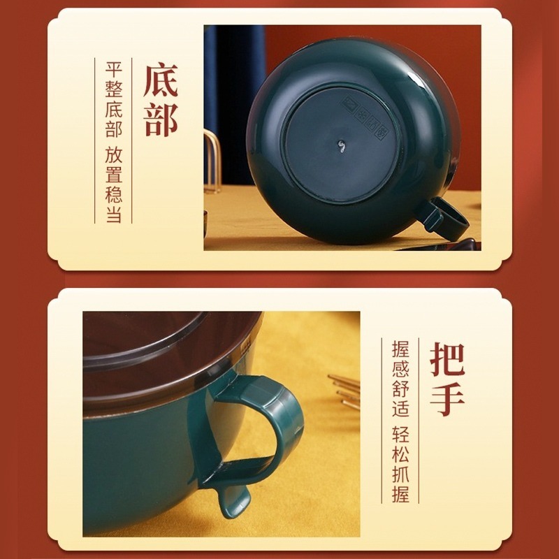 DA066｜不鏽鋼泡麵碗 隔熱 追劇神器 手機支架-細節圖5