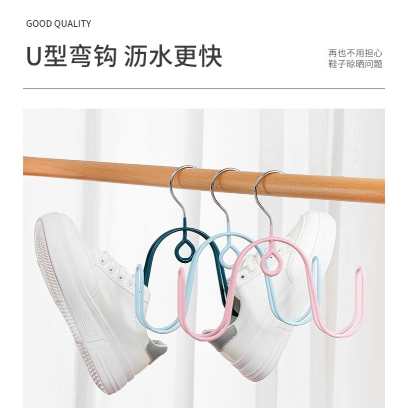 B330｜鏽鋼晒鞋架 晾鞋架 陽台 戶外 曬鞋神器 家用晾掛鞋鉤 掛鞋架 鞋勾 鞋掛 不鏽鋼掛鞋神器 曬鞋架-細節圖4