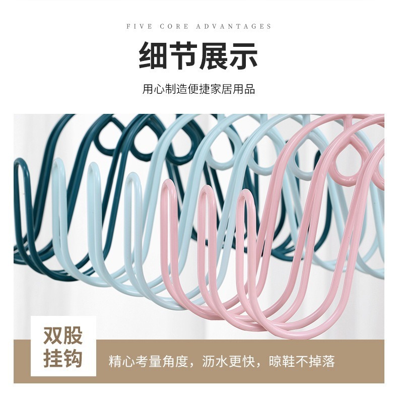 B330｜鏽鋼晒鞋架 晾鞋架 陽台 戶外 曬鞋神器 家用晾掛鞋鉤 掛鞋架 鞋勾 鞋掛 不鏽鋼掛鞋神器 曬鞋架-細節圖10