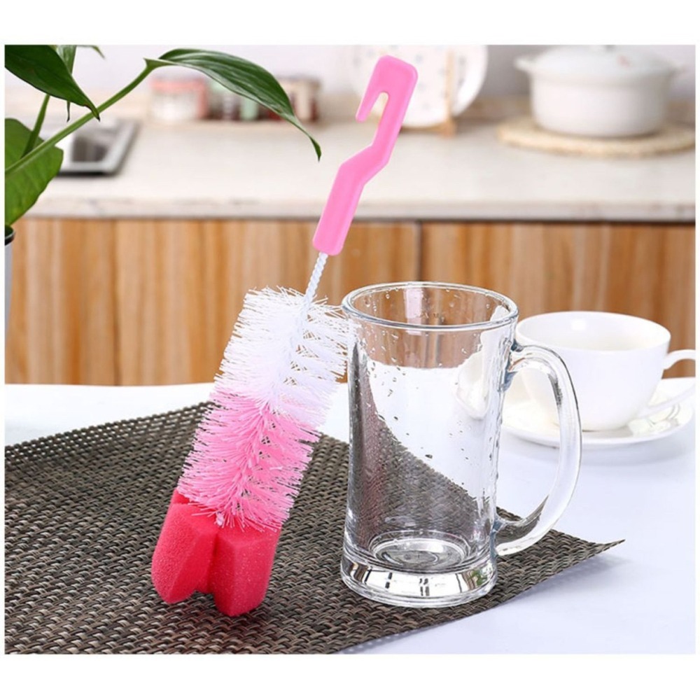 DH128｜長柄奶瓶刷 廚房細毛海綿刷 清潔杯刷 海綿洗杯刷 長手柄 清潔刷 茶具清潔刷 清潔刷 長柄杯刷-細節圖5