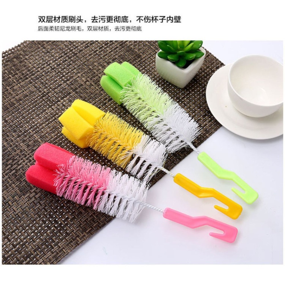 DH128｜長柄奶瓶刷 廚房細毛海綿刷 清潔杯刷 海綿洗杯刷 長手柄 清潔刷 茶具清潔刷 清潔刷 長柄杯刷-細節圖7