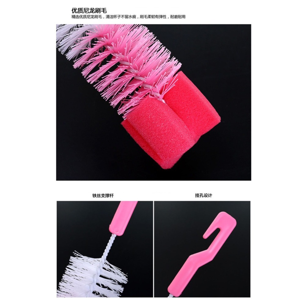 DH128｜長柄奶瓶刷 廚房細毛海綿刷 清潔杯刷 海綿洗杯刷 長手柄 清潔刷 茶具清潔刷 清潔刷 長柄杯刷-細節圖8