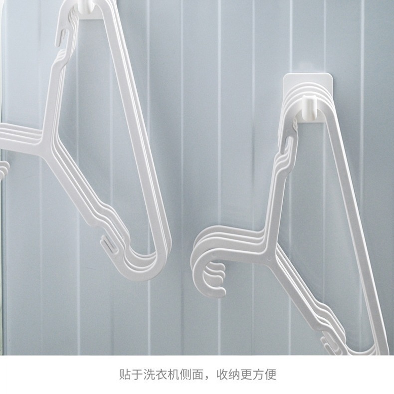 DH130｜黏貼式衣架收納掛鉤 勾型置物架 多功能免打孔掛鉤 J型掛勾 曬衣間衣架收納 多用掛鉤架-細節圖5