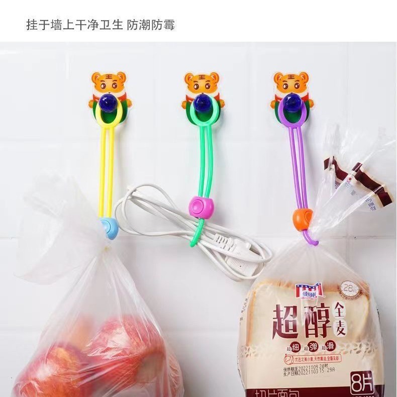 DA028｜食品封口綁帶 食品束口袋 食品密封 彈力拉環扣帶 彈力繩綁帶 彈力繩扣 綁帶繩扣 綑綁帶 理線器-細節圖5