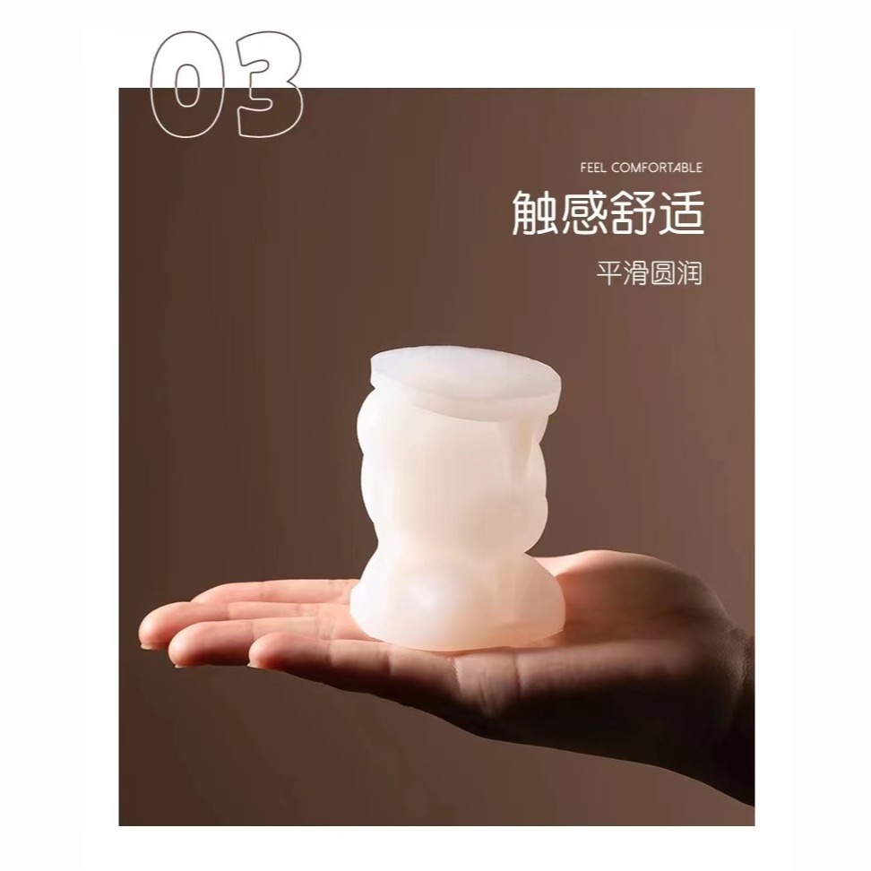 DA076｜小熊製冰矽膠模 矽膠模 矽膠模具 可愛小熊矽膠模 冰塊模 冰沙模 矽膠冰塊模 蠟燭模 動物冰塊模-細節圖7