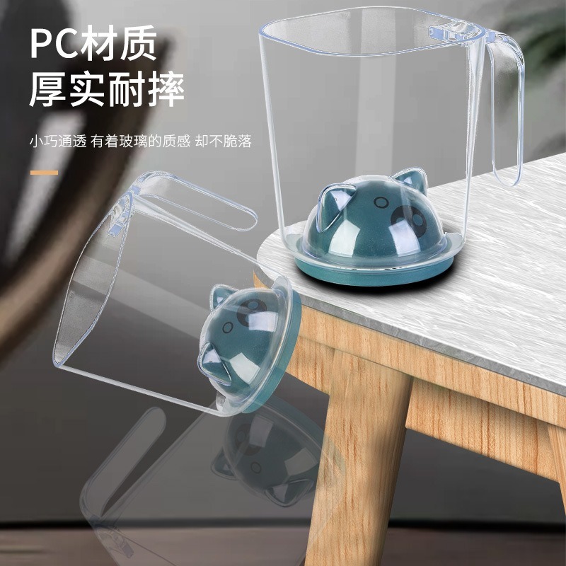 DA116｜立體豬豬可愛漱口杯 兒童 耐摔 加厚材質 450ML 質感牙刷杯 刷牙杯 收納 浴室 帶牙孔-細節圖3