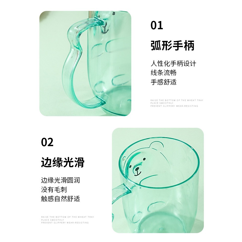 DA116｜透明小熊漱口杯 家用可愛牙杯 牙刷漱口杯 牙刷杯-細節圖6