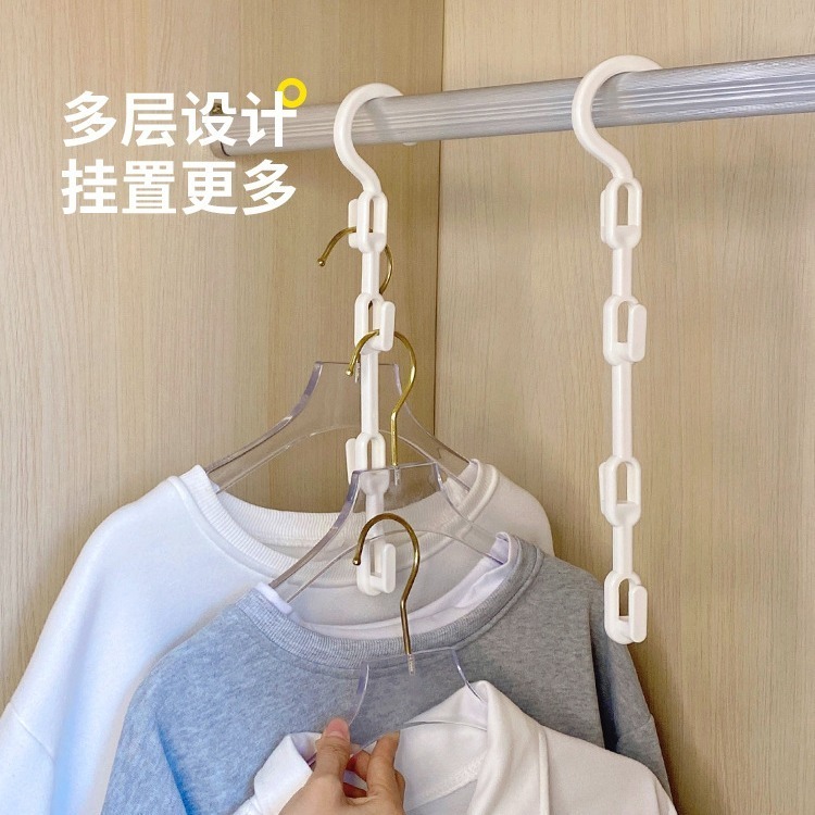 DA145｜魚骨型衣架收納掛勾(33cm) 帽子掛勾 包包掛勾 領帶掛勾 衣架 衣櫃收納 衣服收納架-細節圖5