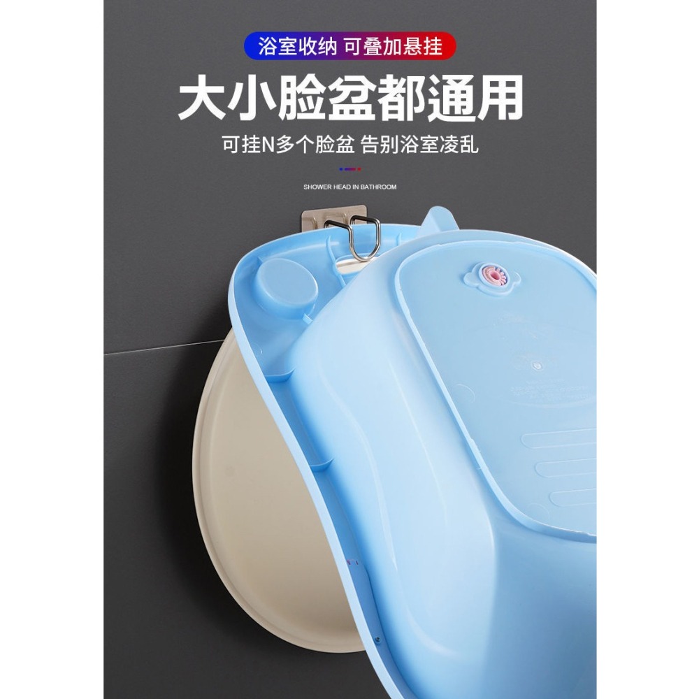 DA155｜臉盆掛鈎 臉盆架 無痕掛勾 防水掛勾 臉盆收納架 廚房掛鉤 砧板掛鉤 不鏽鋼臉盆掛勾 毛巾架-細節圖4