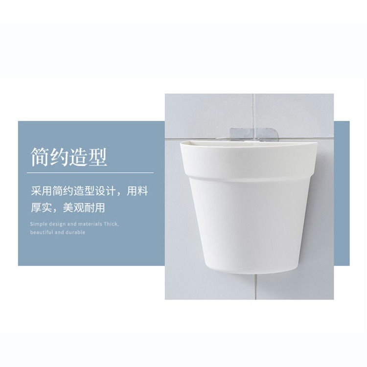 DA163｜壁掛式塑料盆栽花器 植物花盆 墻壁陽臺室內牆上盆景 半圓形小花盆 水培花盆 壁掛式收納盒 塑膠花盆-細節圖8