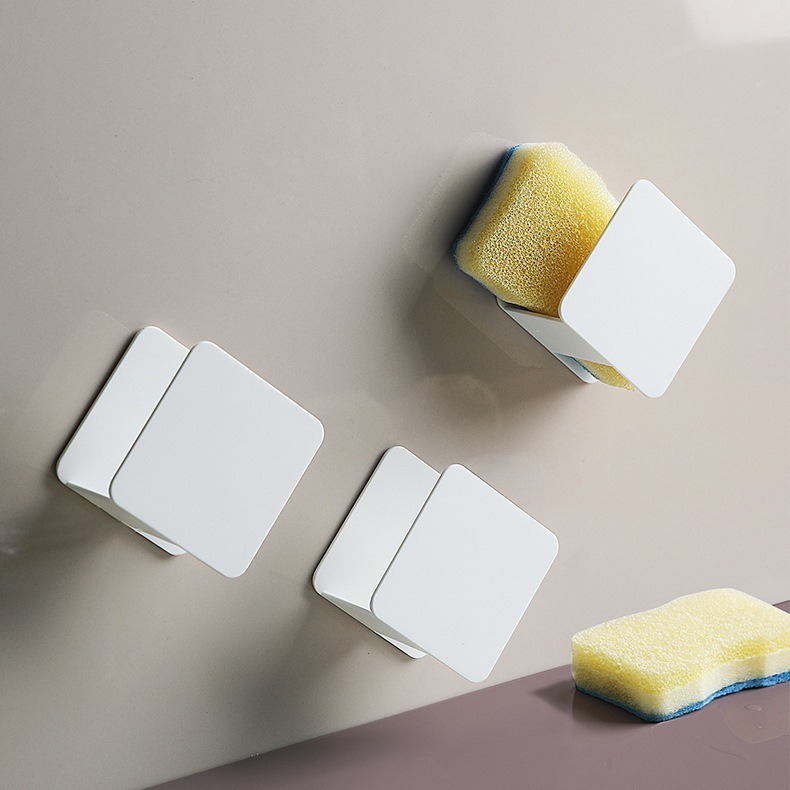 DH077｜菜瓜布海綿收納架 厨房水槽海绵置物架 菜瓜布收纳架 免打孔壁掛式放菜瓜布 可瀝水掛架-細節圖10