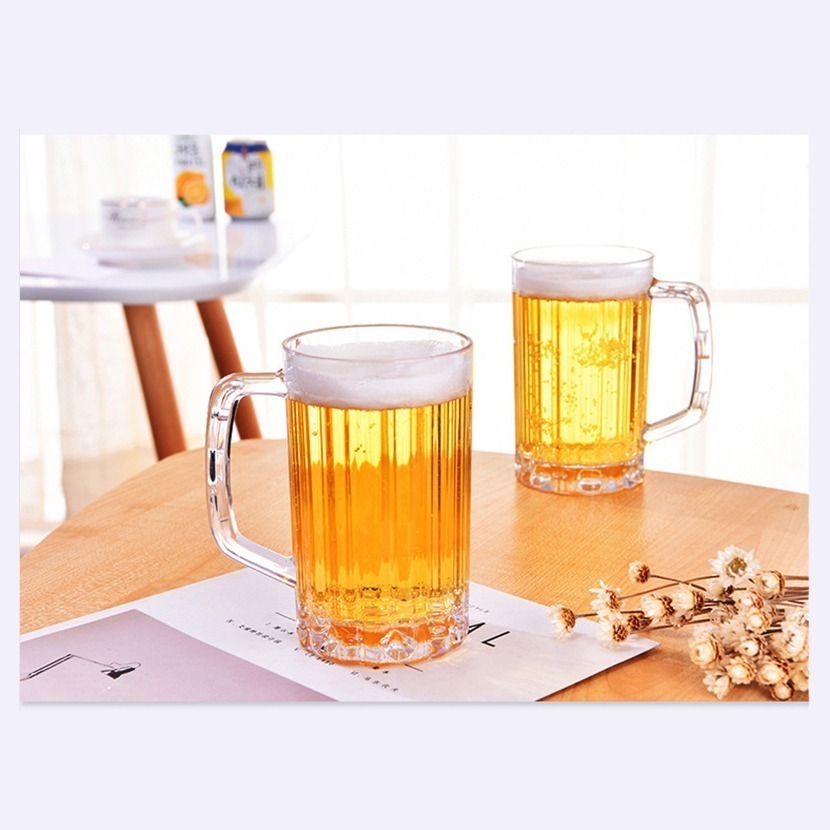 DH115｜造型啤酒杯 透明飲料杯 透明塑膠杯 啤酒造型杯 造型杯子 透明杯子 帶把塑膠杯 啤酒杯-細節圖5