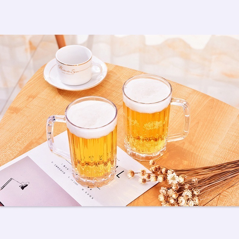 DH115｜造型啤酒杯 透明飲料杯 透明塑膠杯 啤酒造型杯 造型杯子 透明杯子 帶把塑膠杯 啤酒杯-細節圖6