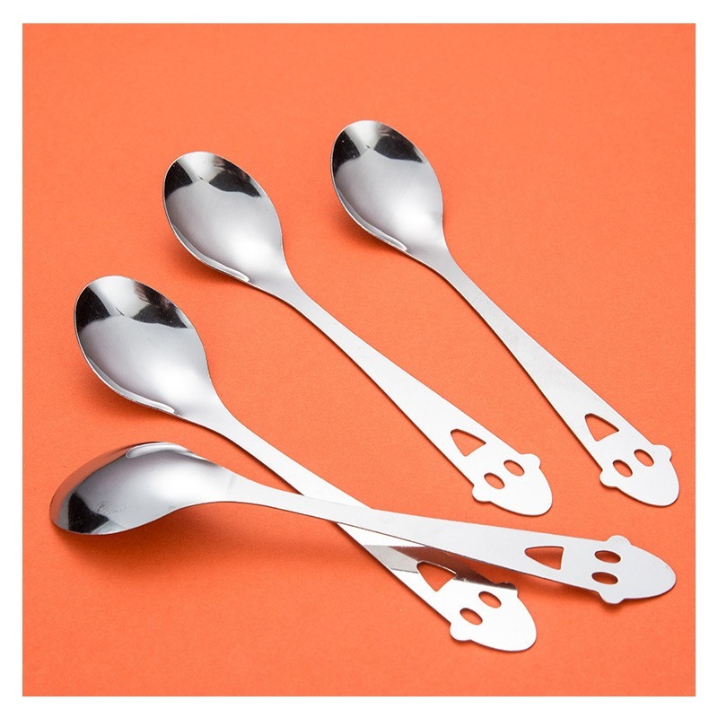 DA006｜笑臉造型湯匙 湯勺 攪拌勺 不鏽鋼咖啡勺 布丁勺 甜品湯匙 家用咖啡小勺 攪拌棒 萬聖節-細節圖4