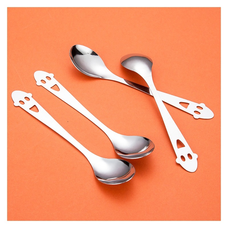 DA006｜笑臉造型湯匙 湯勺 攪拌勺 不鏽鋼咖啡勺 布丁勺 甜品湯匙 家用咖啡小勺 攪拌棒 萬聖節-細節圖5