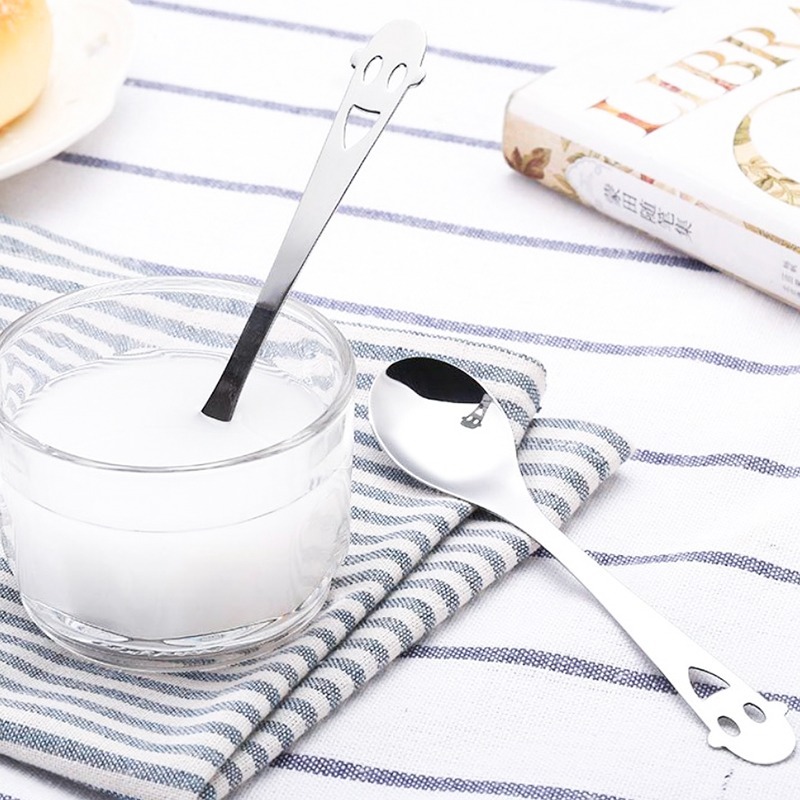 DA006｜笑臉造型湯匙 湯勺 攪拌勺 不鏽鋼咖啡勺 布丁勺 甜品湯匙 家用咖啡小勺 攪拌棒 萬聖節-細節圖7