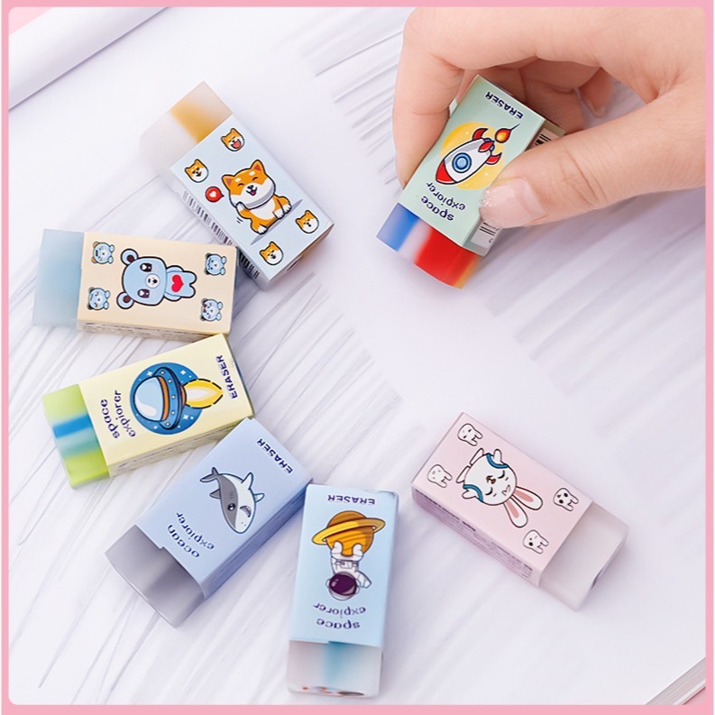 B767｜創意可愛卡通橡皮擦 繪畫素描橡皮擦 小學生考試橡皮擦 擦布 兒童文具用品 橡皮擦 夾心橡皮擦-細節圖7