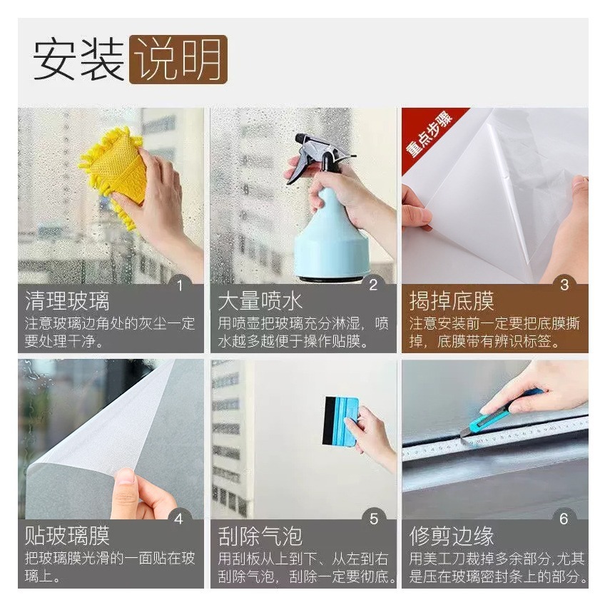 DH103｜靜電磨砂玻璃貼膜 玻璃窗貼 玻璃靜電貼 門窗玻璃貼 防窺玻璃貼 浴室辦公室窗戶 遮陽隔熱透光不透明-細節圖2