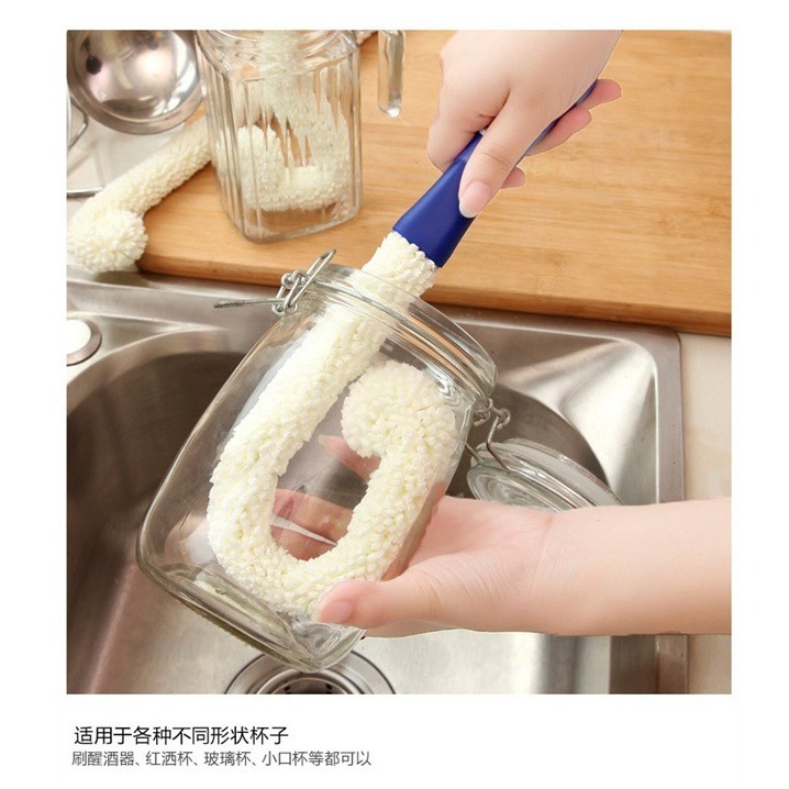 DH128｜可彎曲海綿清潔刷 醒酒器刷 高腳杯刷子 可彎曲 海綿洗杯刷 長柄酒瓶刷 清潔刷 長柄杯刷 杯刷海綿-細節圖6