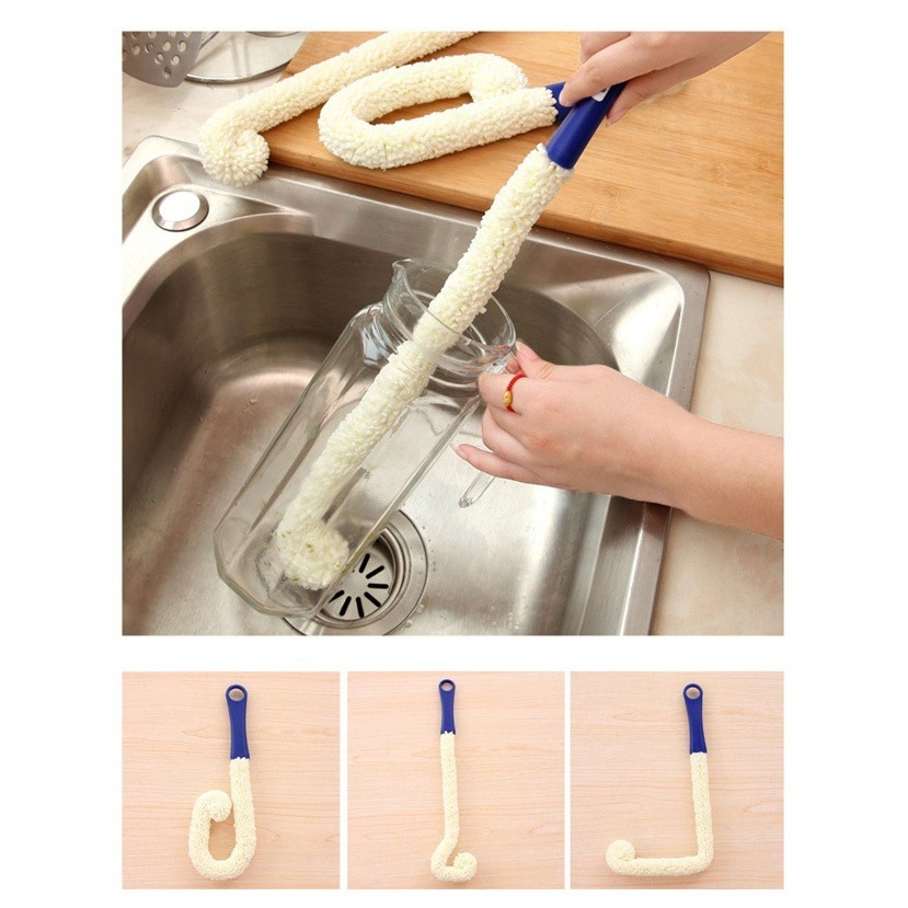 DH128｜可彎曲海綿清潔刷 醒酒器刷 高腳杯刷子 可彎曲 海綿洗杯刷 長柄酒瓶刷 清潔刷 長柄杯刷 杯刷海綿-細節圖7