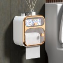 DH001｜廁所衛生紙盒 壁掛衛生紙盒 收納盒 免打孔防水壁掛式置物架 收納架 衛生紙置物架 捲紙盒 廁所抽紙盒-規格圖9
