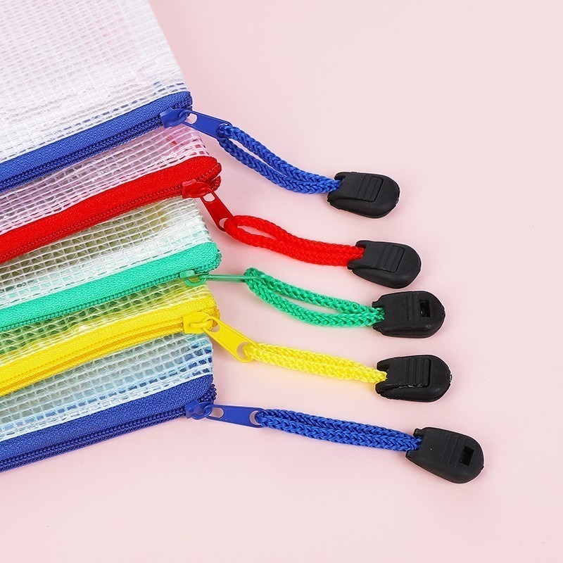 B763｜網格拉鍊袋 文件收納袋 防水袋 資料袋 A4 A5 B4 B5 收納袋 拉鏈袋 文件袋 防水資料夾-細節圖6