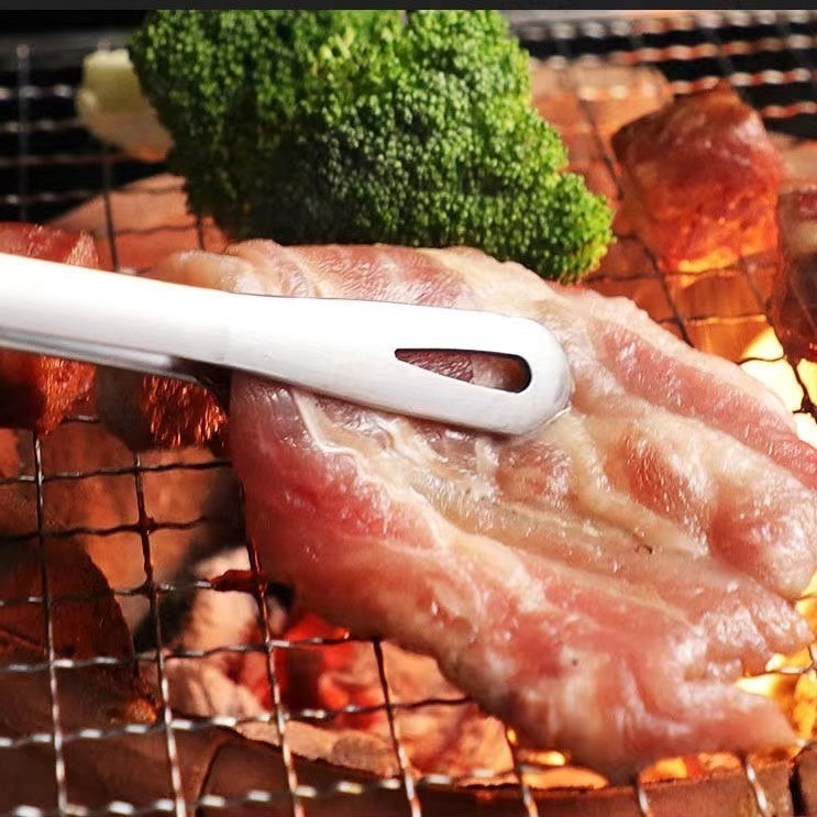 DA009｜不鏽鋼燒烤夾 食物夾 荷花夾 梅花夾 麵包夾 烤肉夾 自助餐菜夾 不鏽鋼菜夾-細節圖3