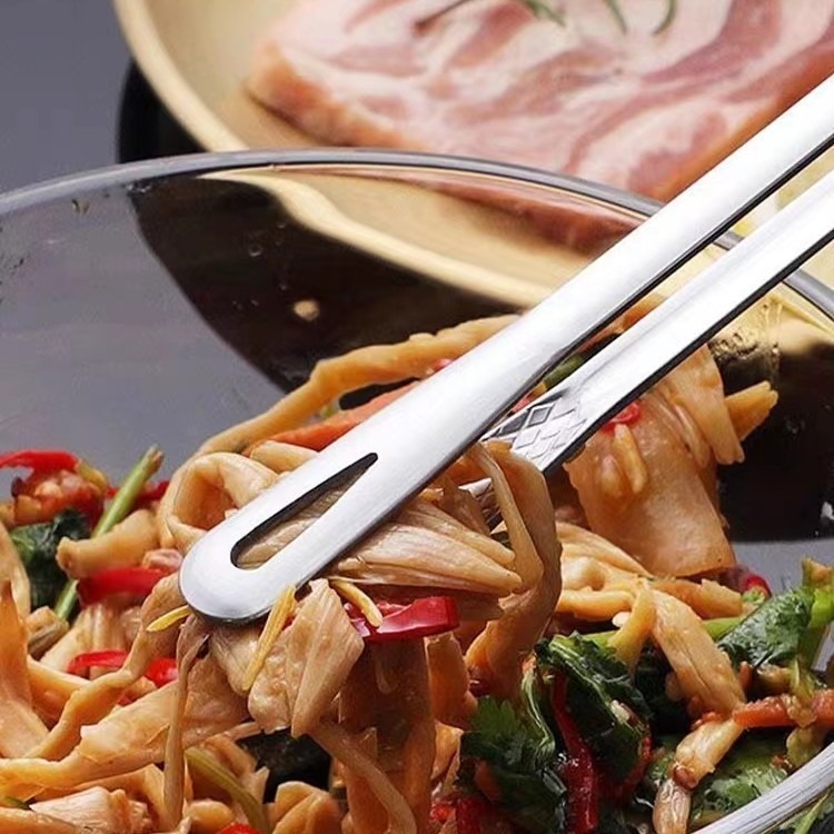 DA009｜不鏽鋼燒烤夾 食物夾 荷花夾 梅花夾 麵包夾 烤肉夾 自助餐菜夾 不鏽鋼菜夾-細節圖5