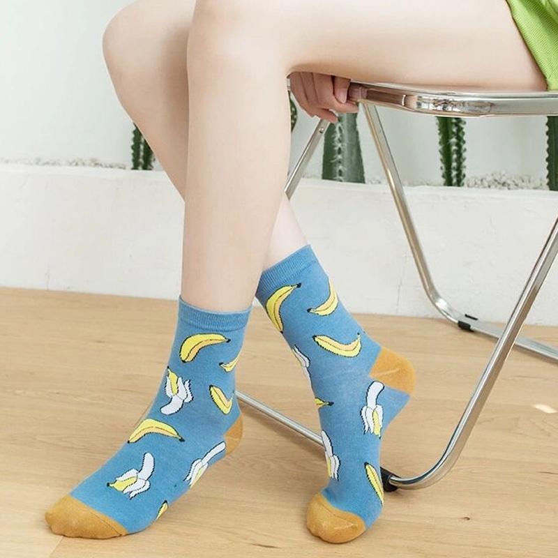 B854 ｜日系甜美可愛水果中筒襪 果襪 女襪 水果襪 百搭襪 襪子 中筒襪 時尚休閒襪 學院風襪子xiami-細節圖4