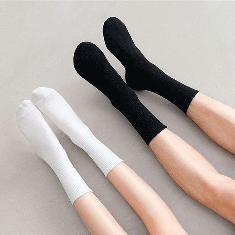 B855｜時尚百搭女襪棉質素色中筒襪 棉質素色中筒襪 棉 中筒襪 襪子 長襪xiami-細節圖5