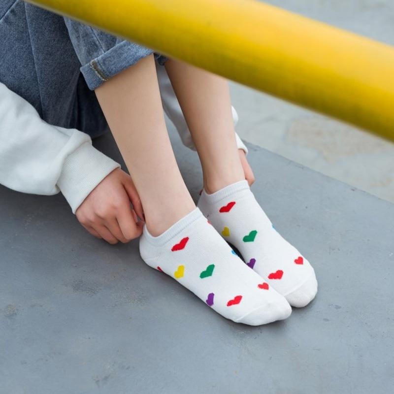 B856｜可愛學院風 襪子 短襪 棉襪船型襪 薄款 潮流耐穿短襪 夏季秋冬襪 船襪xiami-細節圖3